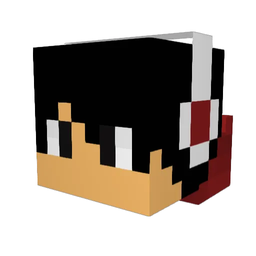 kingsider Minecraft avatar head, 3D render