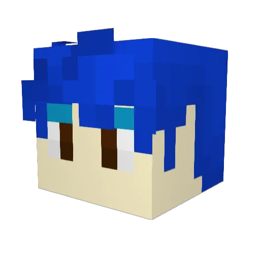 kingslayerXIV Minecraft avatar head, 3D render