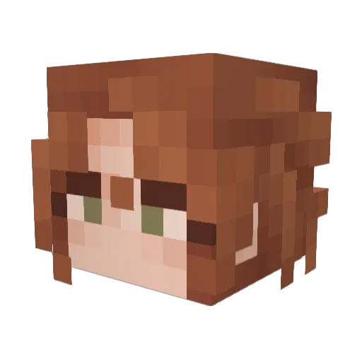 kingsolzaar Minecraft avatar head, 3D render