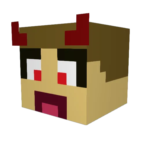 kingssilver Minecraft avatar head, 3D render