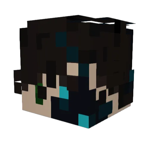 kingsuperpug Minecraft avatar head, 3D render