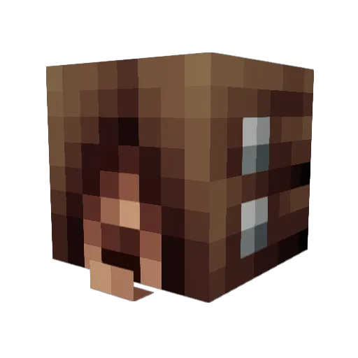 kingtop Minecraft avatar head, 3D render