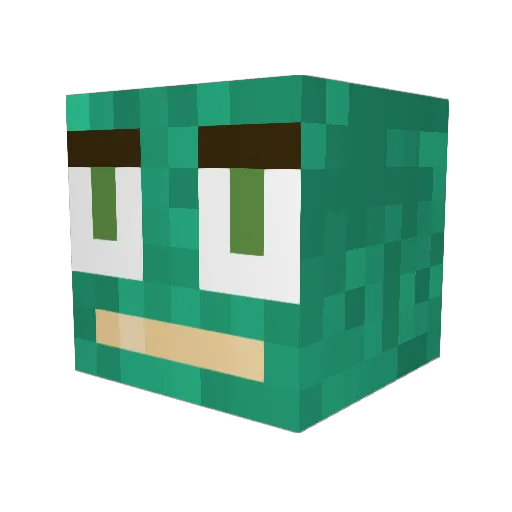 kingush Minecraft avatar head, 3D render