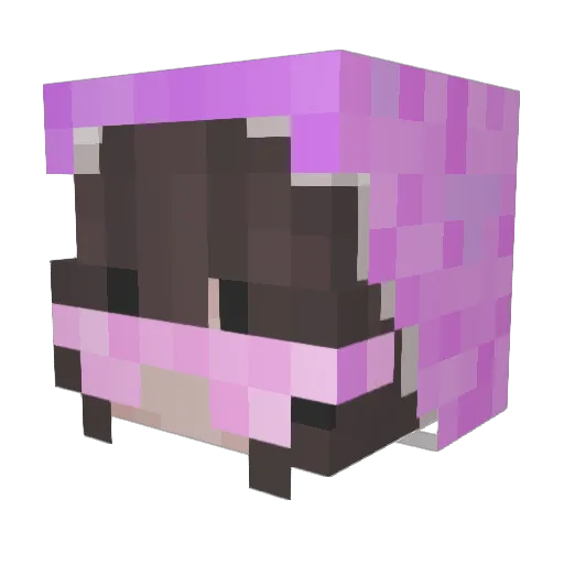 kinguwka Minecraft avatar head, 3D render