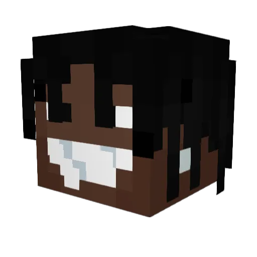 kingvonpiracy Minecraft avatar head, 3D render