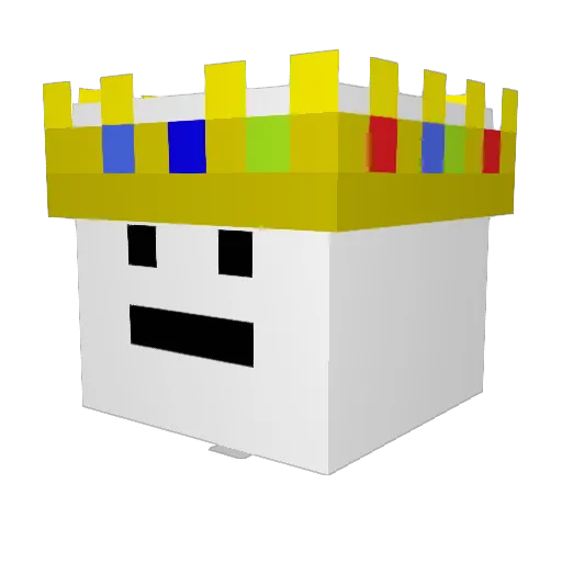 kingzfr Minecraft avatar head, 3D render