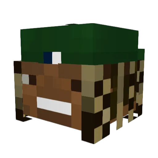 kingzy_YT Minecraft avatar head, 3D render