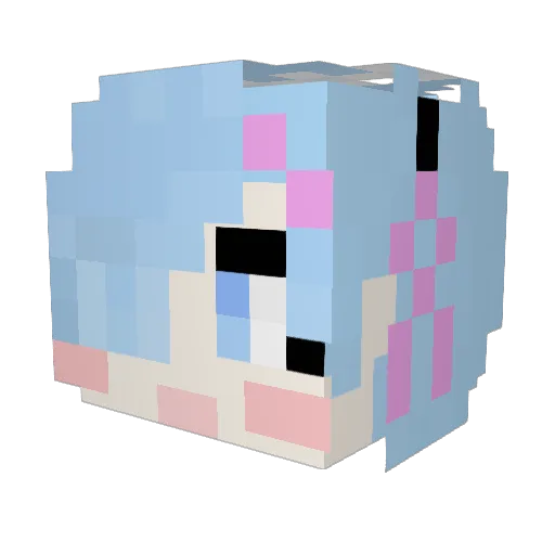 kinhere Minecraft avatar head, 3D render