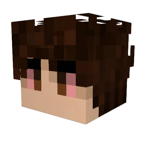kinhub Minecraft avatar head, 3D render