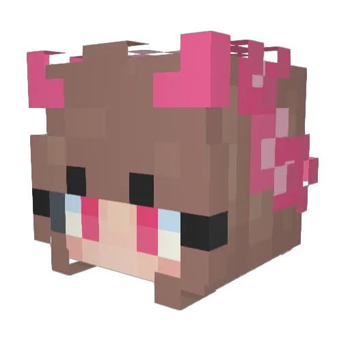 kiniakoks Minecraft avatar head, 3D render