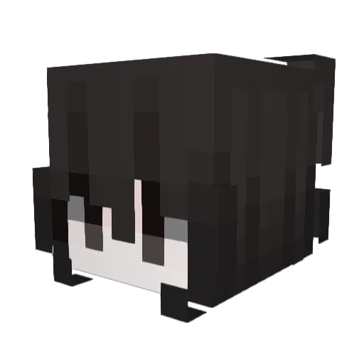 kininyan Minecraft avatar head, 3D render