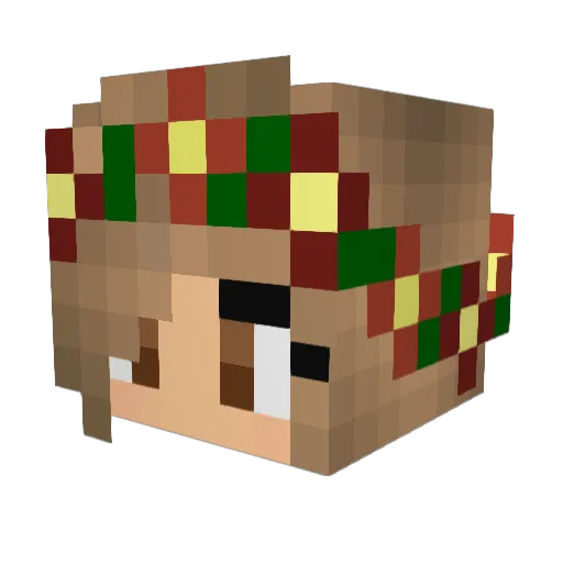 kiniwini Minecraft avatar head, 3D render