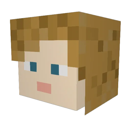 kinja59 Minecraft avatar head, 3D render
