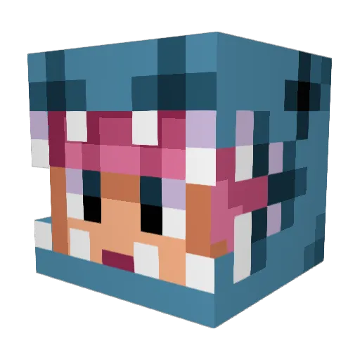 kinkachu Minecraft avatar head, 3D render