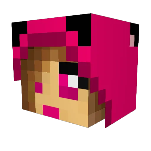 kinkfur Minecraft avatar head, 3D render