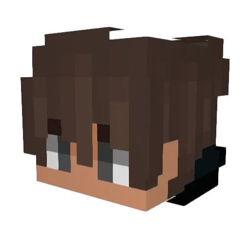 kinkinlk Minecraft avatar head, 3D render