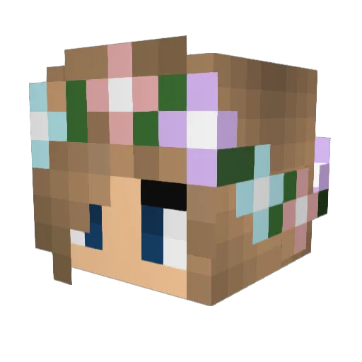 kinkkuananas Minecraft avatar head, 3D render