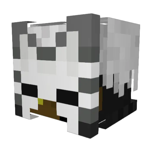 kinkuo Minecraft avatar head, 3D render