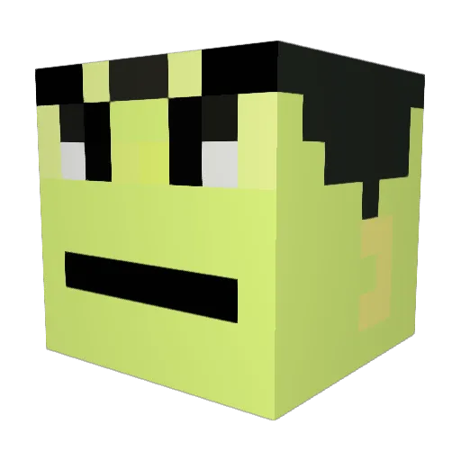 kinlava Minecraft avatar head, 3D render