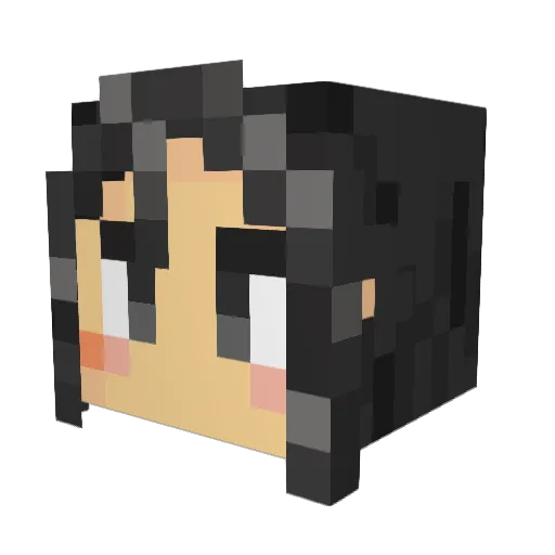 kino11 Minecraft avatar head, 3D render