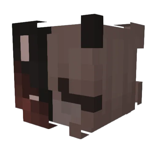 kinoefter Minecraft avatar head, 3D render