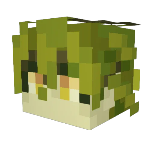 kinokich Minecraft avatar head, 3D render