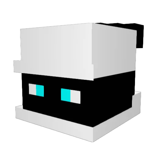 kinokoB Minecraft avatar head, 3D render