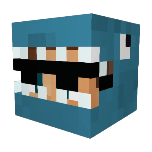 kinokopapa Minecraft avatar head, 3D render