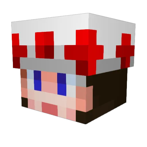 kinosuzu Minecraft avatar head, 3D render