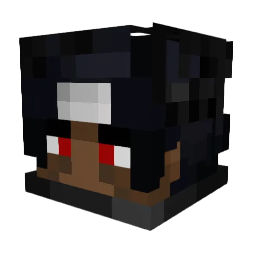 kinovert Minecraft avatar head, 3D render