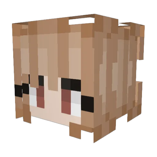 kinqcollin Minecraft avatar head, 3D render