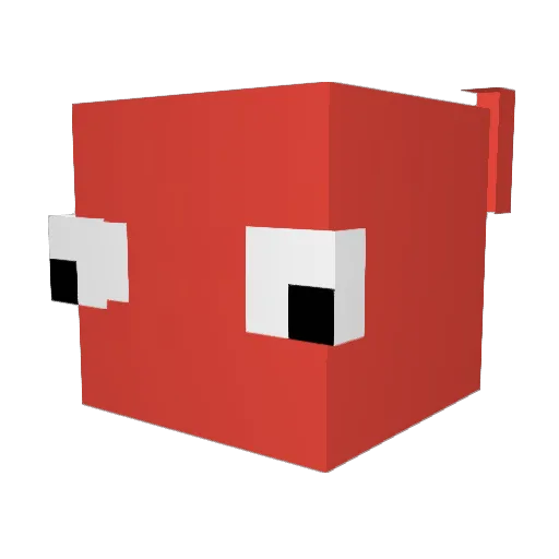 kinra23 Minecraft avatar head, 3D render