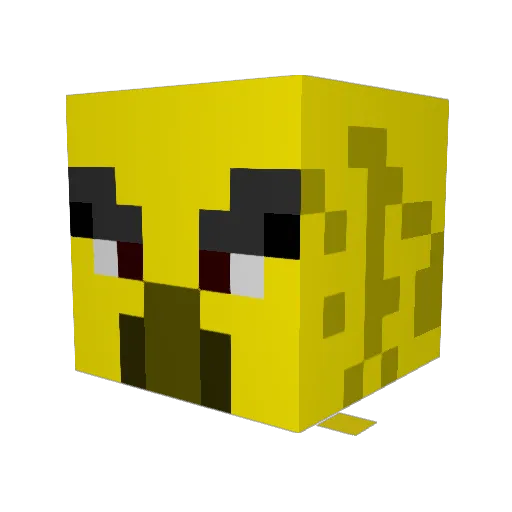 kintagame Minecraft avatar head, 3D render