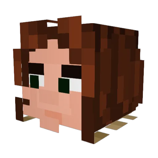 kintsugiix Minecraft avatar head, 3D render