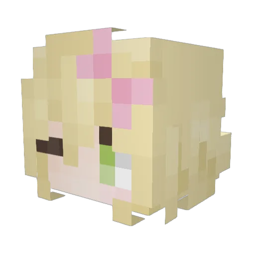 kinuya Minecraft avatar head, 3D render