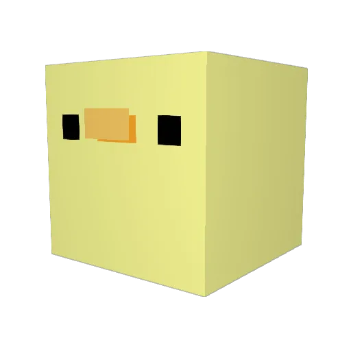 kinuz Minecraft avatar head, 3D render