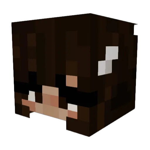 kinw0ii Minecraft avatar head, 3D render
