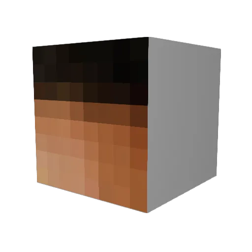 kinxg Minecraft avatar head, 3D render