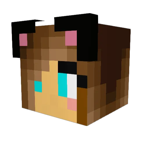kinxy789 Minecraft avatar head, 3D render