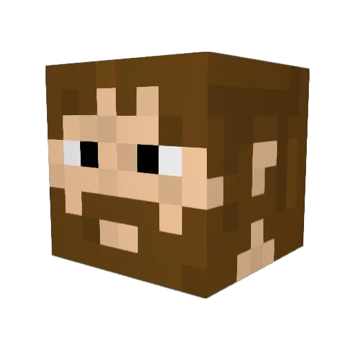 kinzorz Minecraft avatar head, 3D render