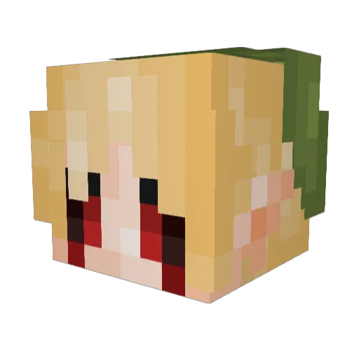 kiogaine Minecraft avatar head, 3D render