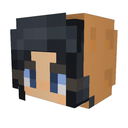 kioko_03 Minecraft avatar head, 3D render