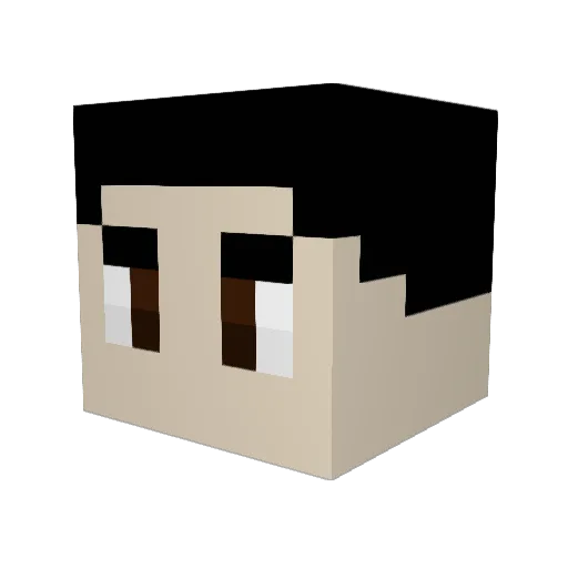 kiolol Minecraft avatar head, 3D render