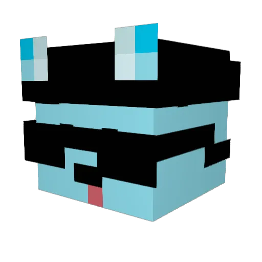 kiongai Minecraft avatar head, 3D render