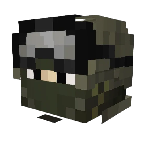 kionja Minecraft avatar head, 3D render