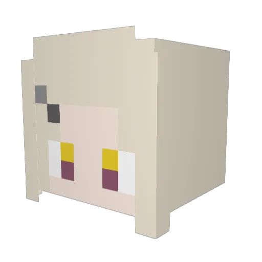 kiotyann Minecraft avatar head, 3D render
