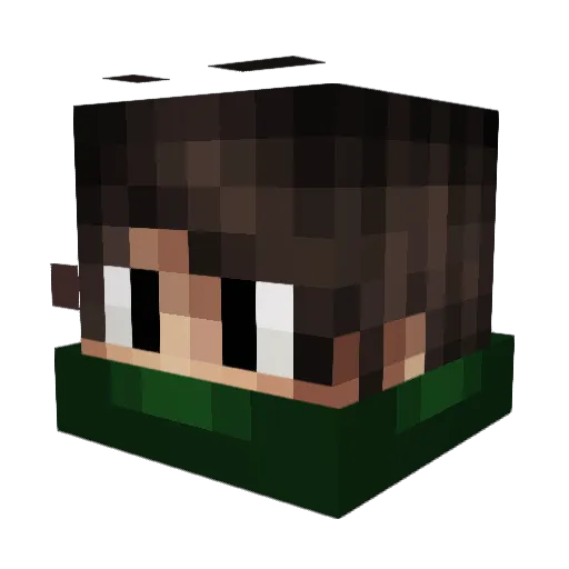 kiouxy Minecraft avatar head, 3D render