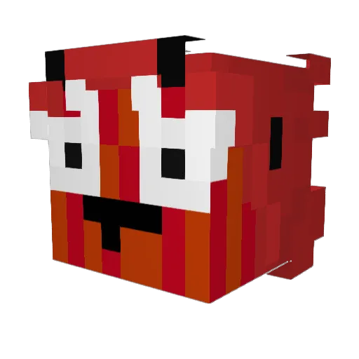 kipanator Minecraft avatar head, 3D render