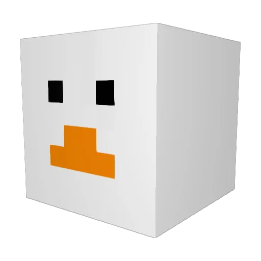 kipjongen Minecraft avatar head, 3D render