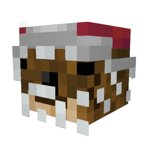 kippets2x Minecraft avatar head, 3D render